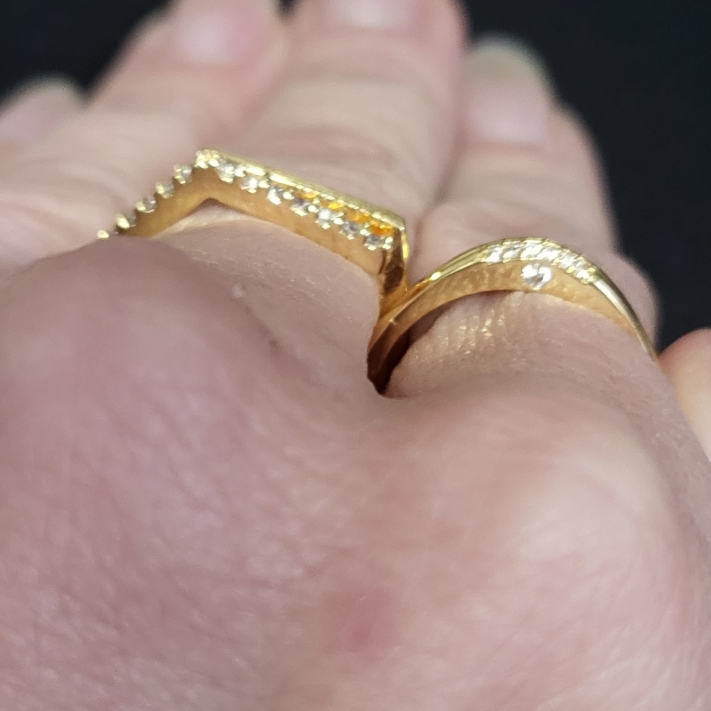 Ettika #2 Gold Ring Set of 2 18k Plated NWT - Picture 9 of 9